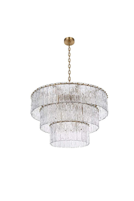 Elegant Lighting - 1015D32L3SG-03GL - 22 Light Chandelier - Georgina - Satin Gold