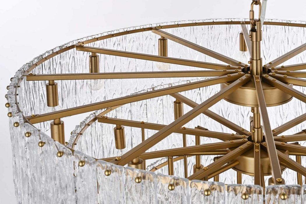 Elegant Lighting - 1015D40SG-03GL - 34 Light Chandelier - Georgina - Satin Gold
