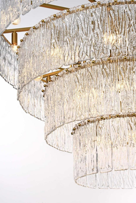 Elegant Lighting - 1015D40SG-03GL - 34 Light Chandelier - Georgina - Satin Gold