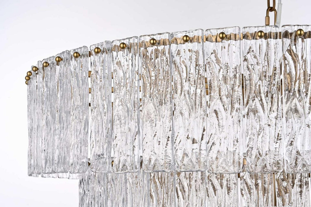 Elegant Lighting - 1015D40SG-03GL - 34 Light Chandelier - Georgina - Satin Gold