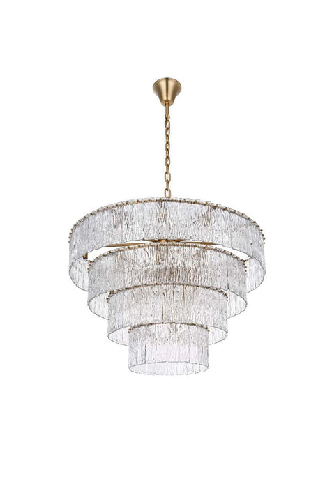 Elegant Lighting - 1015D40SG-03GL - 34 Light Chandelier - Georgina - Satin Gold