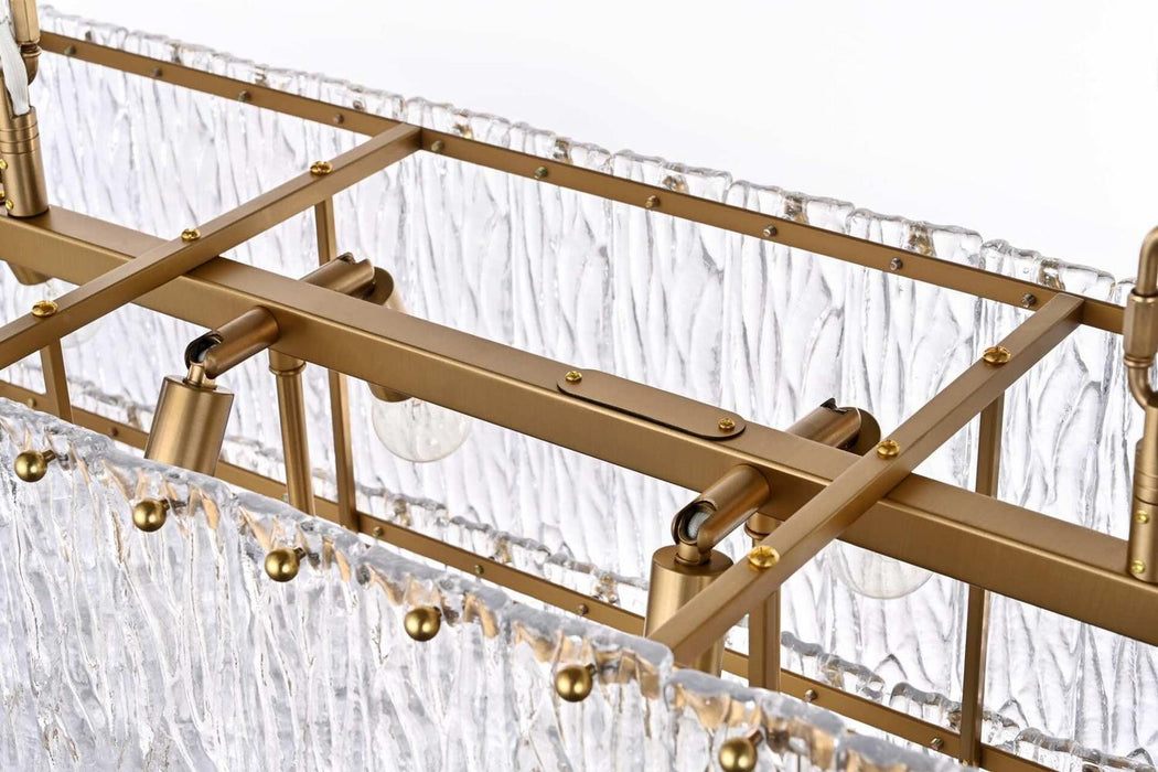 Elegant Lighting - 1015D36SG-03GL - 14 Light Chandelier - Georgina - Satin Gold