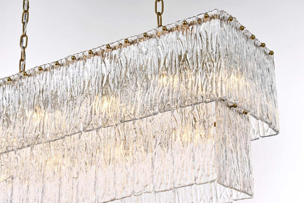 Elegant Lighting - 1015D36SG-03GL - 14 Light Chandelier - Georgina - Satin Gold