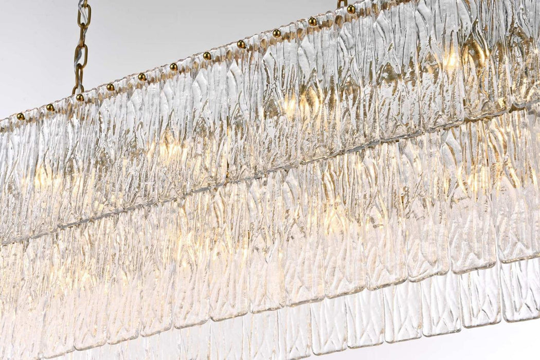 Elegant Lighting - 1015D42SG-03GL - 17 Light Chandelier - Georgina - Satin Gold
