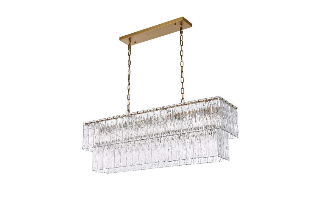 Elegant Lighting - 1015D42SG-03GL - 17 Light Chandelier - Georgina - Satin Gold