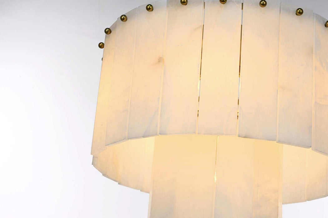Elegant Lighting - 1015D16SG-33ST - Six Light Chandelier - Georgina - Satin Gold