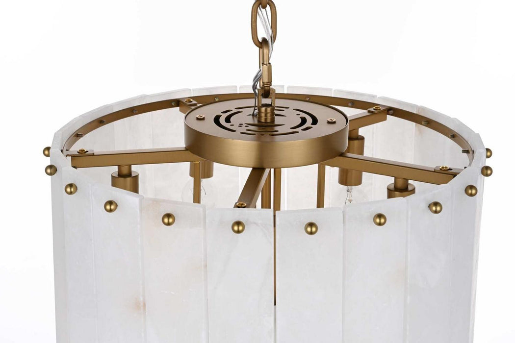 Elegant Lighting - 1015D16SG-33ST - Six Light Chandelier - Georgina - Satin Gold