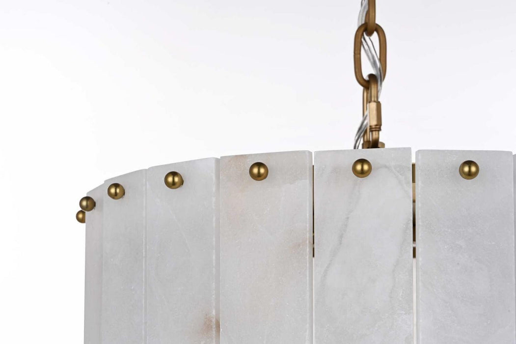 Elegant Lighting - 1015D16SG-33ST - Six Light Chandelier - Georgina - Satin Gold