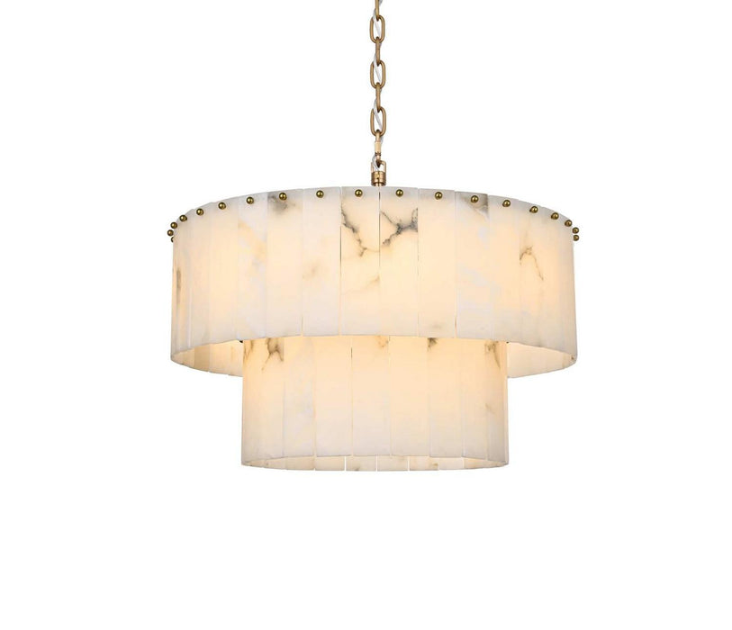 Elegant Lighting - 1015D24SG-33ST - 12 Light Chandelier - Georgina - Satin Gold