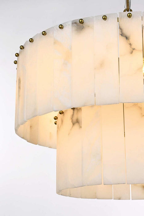 Elegant Lighting - 1015D24SG-33ST - 12 Light Chandelier - Georgina - Satin Gold