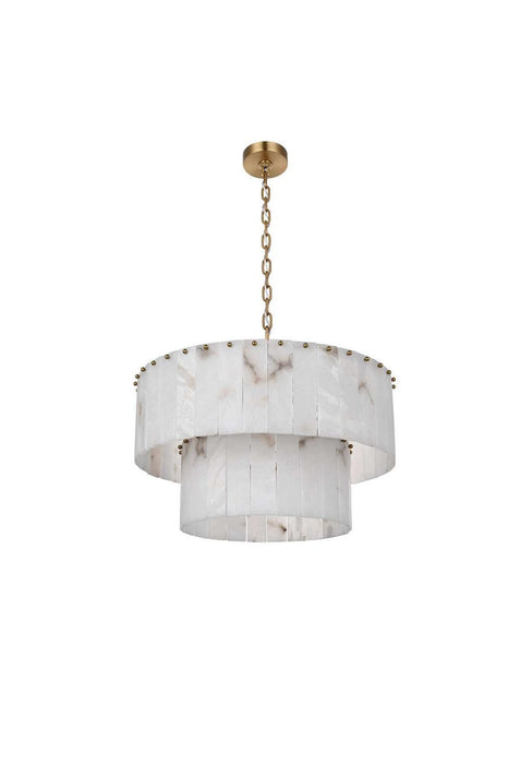 Elegant Lighting - 1015D24SG-33ST - 12 Light Chandelier - Georgina - Satin Gold