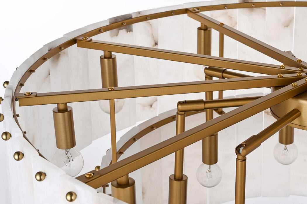 Elegant Lighting - 1015D32L2SG-33ST - 18 Light Chandelier - Georgina - Satin Gold