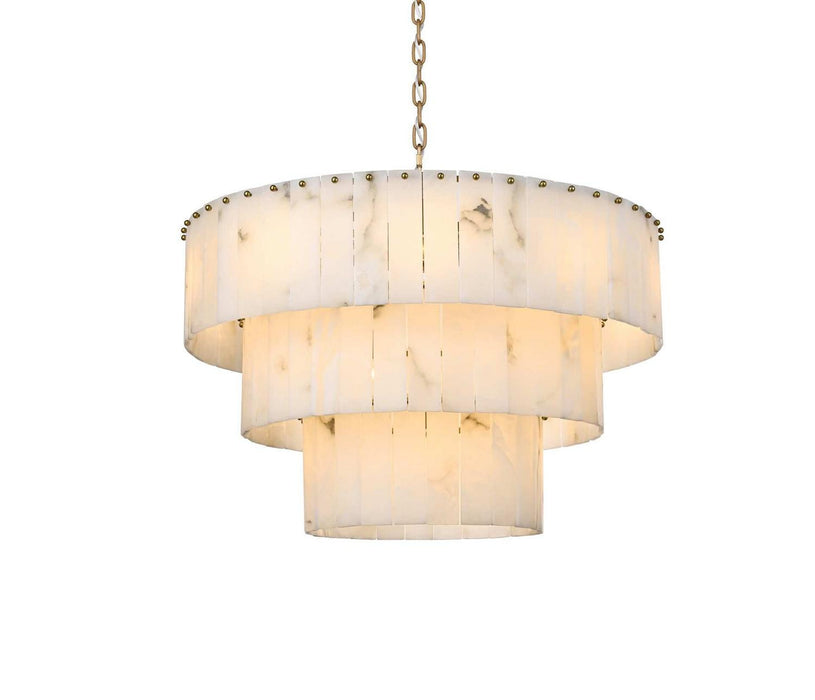 Elegant Lighting - 1015D32L3SG-33ST - 22 Light Chandelier - Georgina - Satin Gold