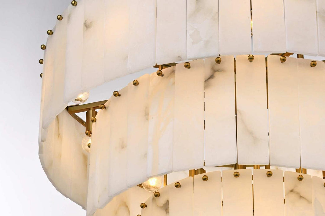 Elegant Lighting - 1015D32L3SG-33ST - 22 Light Chandelier - Georgina - Satin Gold