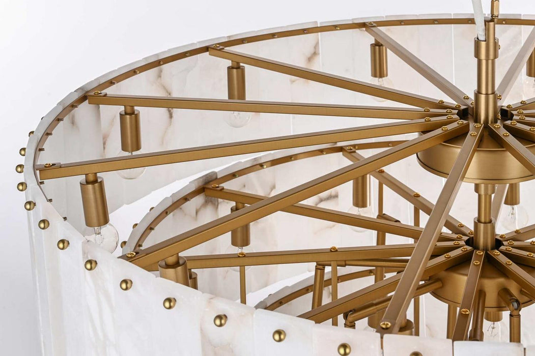 Elegant Lighting - 1015D40SG-33ST - 34 Light Chandelier - Georgina - Satin Gold
