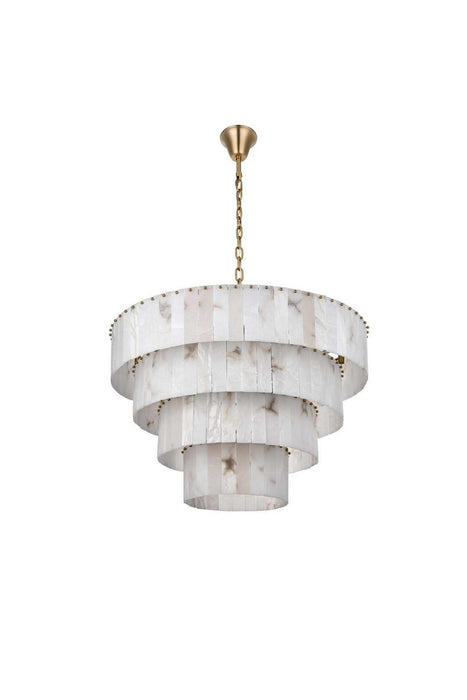 Elegant Lighting - 1015D40SG-33ST - 34 Light Chandelier - Georgina - Satin Gold