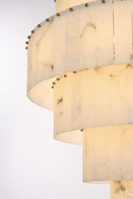 Elegant Lighting - 1015G32SG-33ST - 37 Light Chandelier - Georgina - Satin Gold