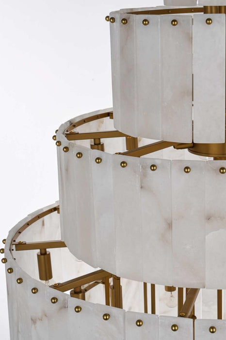 Elegant Lighting - 1015G32SG-33ST - 37 Light Chandelier - Georgina - Satin Gold