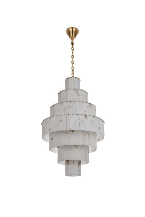 Elegant Lighting - 1015G32SG-33ST - 37 Light Chandelier - Georgina - Satin Gold