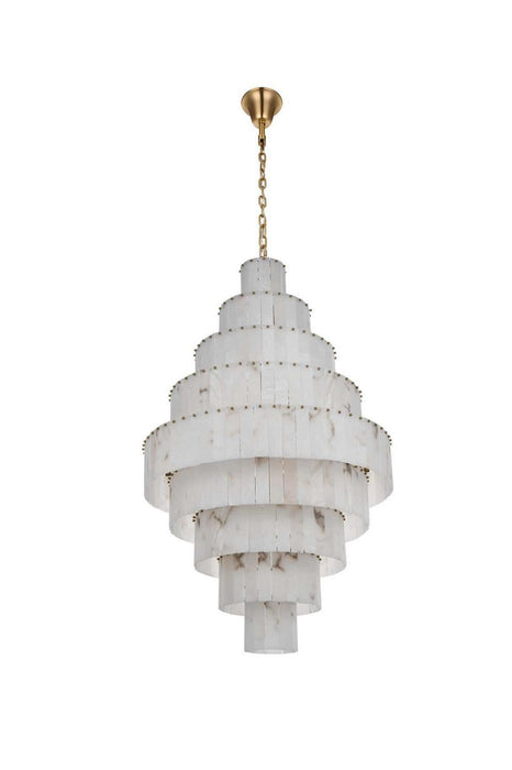 Elegant Lighting - 1015G40SG-33ST - 59 Light Chandelier - Georgina - Satin Gold
