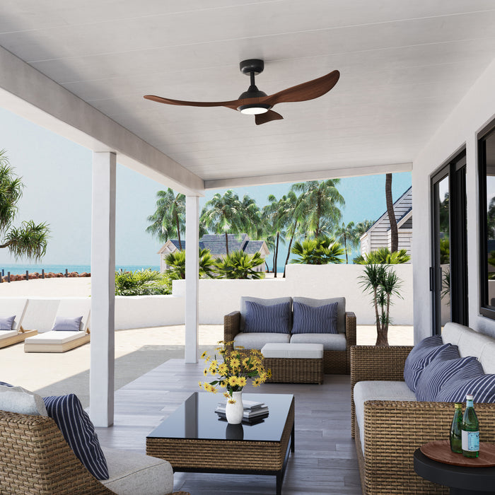 Millennium - 1077WLED-MBK-KOA - 52" Ceiling Fan - Wynleaf - Matte Black