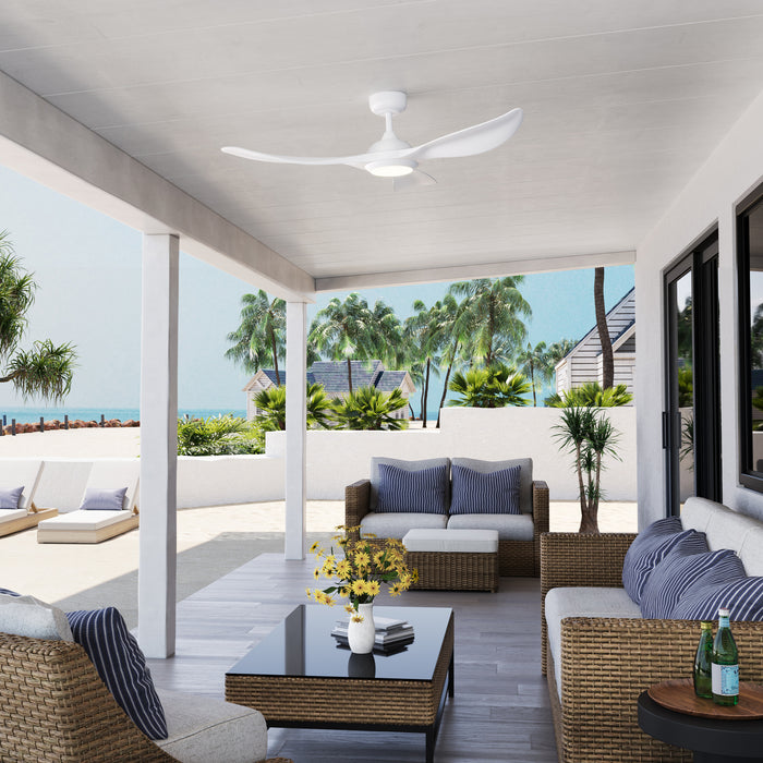 Millennium - 1077WLED-MWW-MWW - 52" Ceiling Fan - Wynleaf - Matte White
