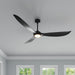 Millennium - 1087WLED-MBK-MBK - 72" Ceiling Fan - Wynleaf - Matte Black