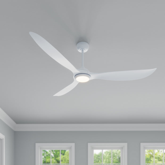 Millennium - 1087WLED-MWW-MWW - 72" Ceiling Fan - Wynleaf - Matte White