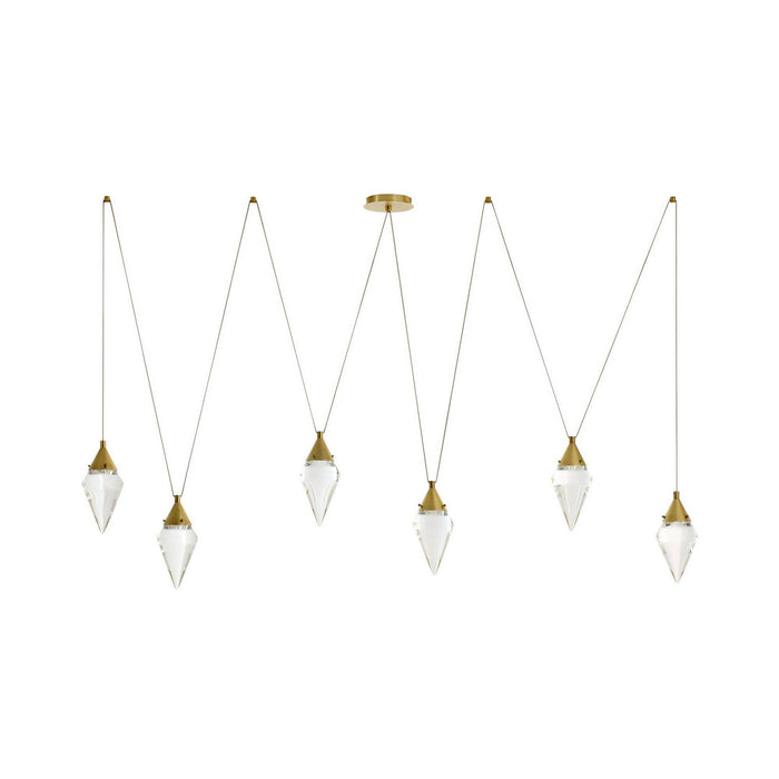 Arteriors - DLC60 - LED Chandelier - Berkley - Clear/Antique Brass