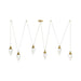 Arteriors - DLC60 - LED Chandelier - Berkley - Clear/Antique Brass