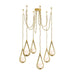 Arteriors - DMC38 - Six Light Chandelier - Ova - Antique Brass/Opal