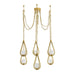 Arteriors - DMC38 - Six Light Chandelier - Ova - Antique Brass/Opal