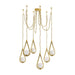 Arteriors - DMC38 - Six Light Chandelier - Ova - Antique Brass/Opal