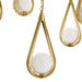 Arteriors - DMC38 - Six Light Chandelier - Ova - Antique Brass/Opal