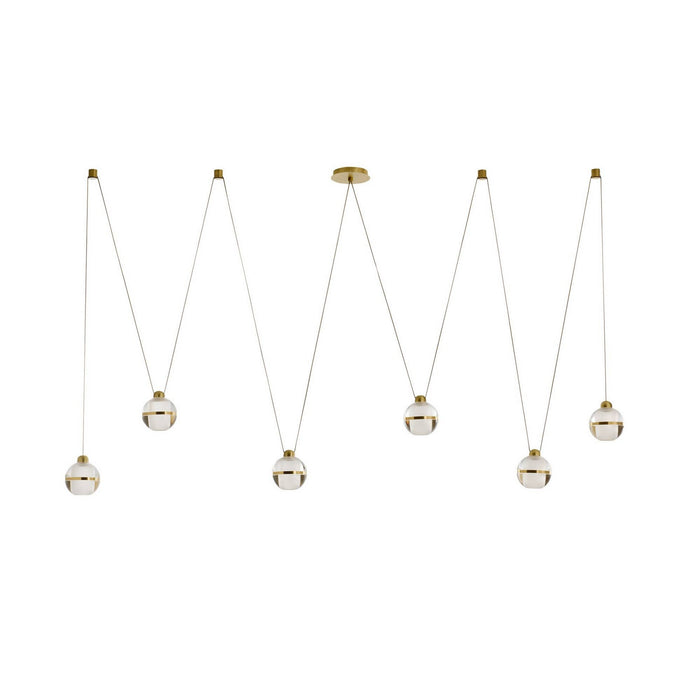 Arteriors - DLC57 - LED Chandelier - Noble - Clear/Antique Brass