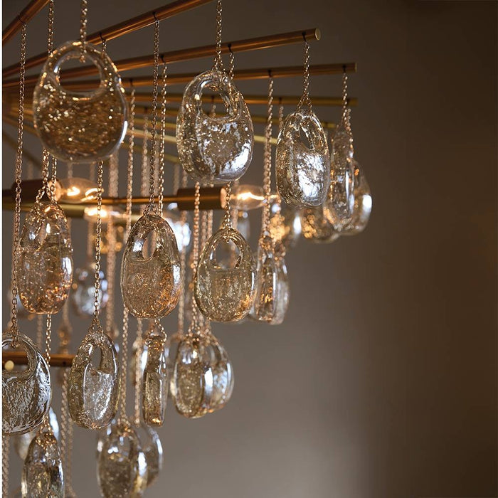 Arteriors - DLC47 - 12 Light Chandelier - Jacqueline - Amber/Antique Brass