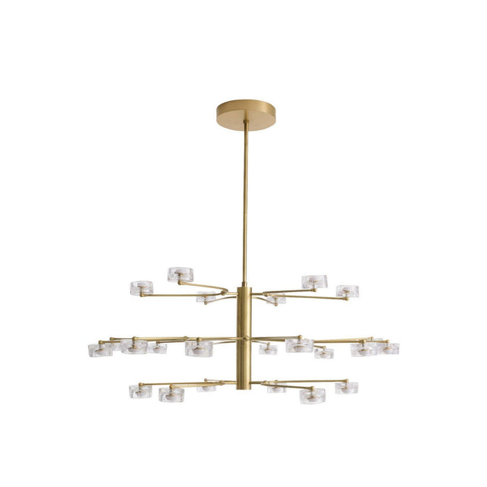 Arteriors - DLC54 - LED Chandelier - Glacielle - Clear/Antique Brass
