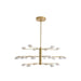 Arteriors - DLC54 - LED Chandelier - Glacielle - Clear/Antique Brass