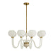 Arteriors - DMC37 - Eight Light Chandelier - Tebaldi - Clear Etched/Antique Brass