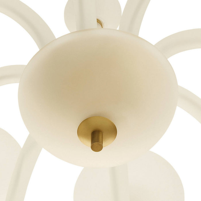 Arteriors - DMC37 - Eight Light Chandelier - Tebaldi - Clear Etched/Antique Brass