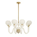 Arteriors - DMC37 - Eight Light Chandelier - Tebaldi - Clear Etched/Antique Brass