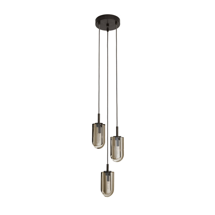 Arteriors - DPC43 - Three Light Chandelier - Javier - Smoke/English Bronze