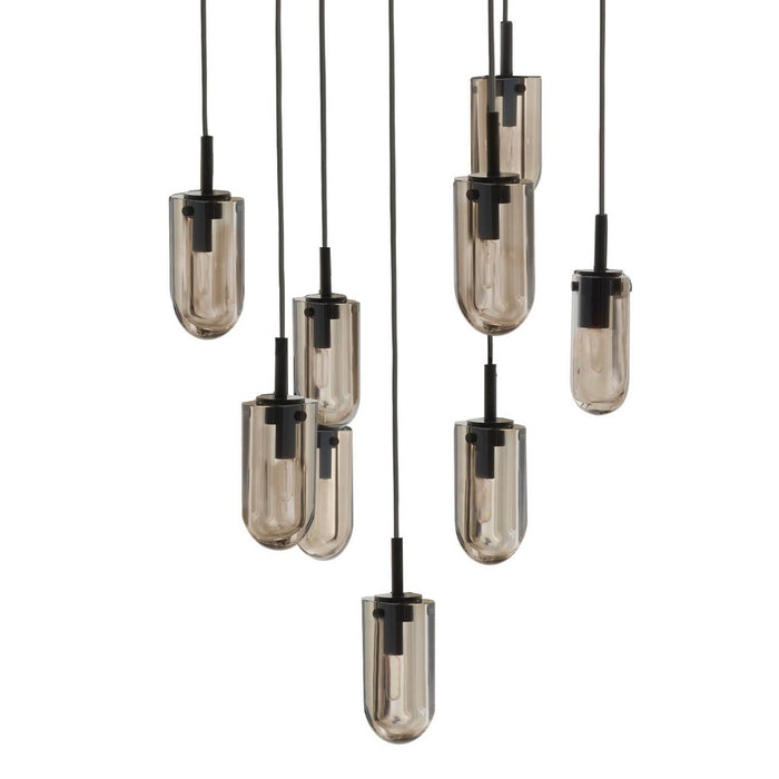 Arteriors - DSC16 - Nine Light Chandelier - Javier - Smoke/English Bronze