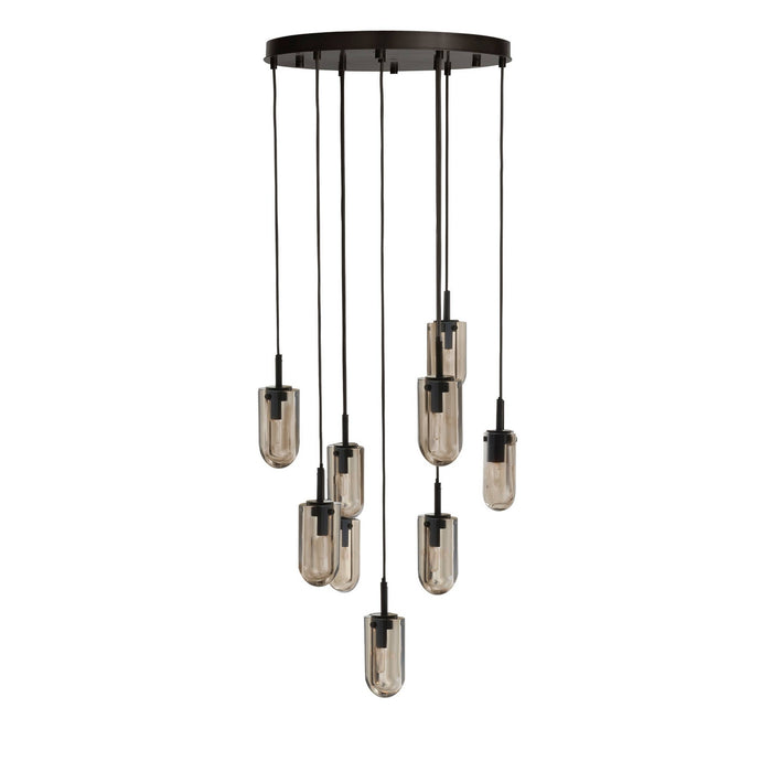 Arteriors - DSC16 - Nine Light Chandelier - Javier - Smoke/English Bronze