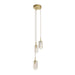 Arteriors - DPC29 - Three Light Chandelier - Javier - Champagne/Antique Brass