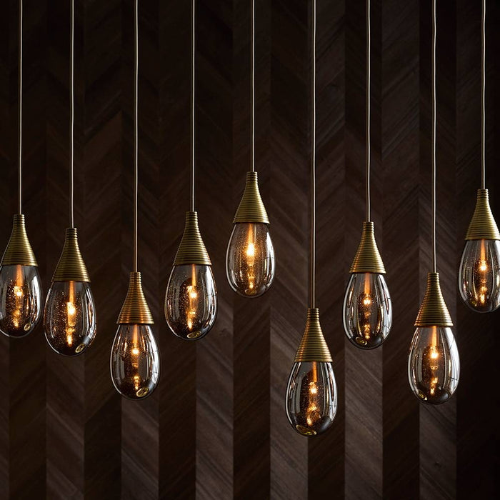 Arteriors - DLC56 - Nine Light Chandelier - Giselle - Smoke Luster/Antique Brass