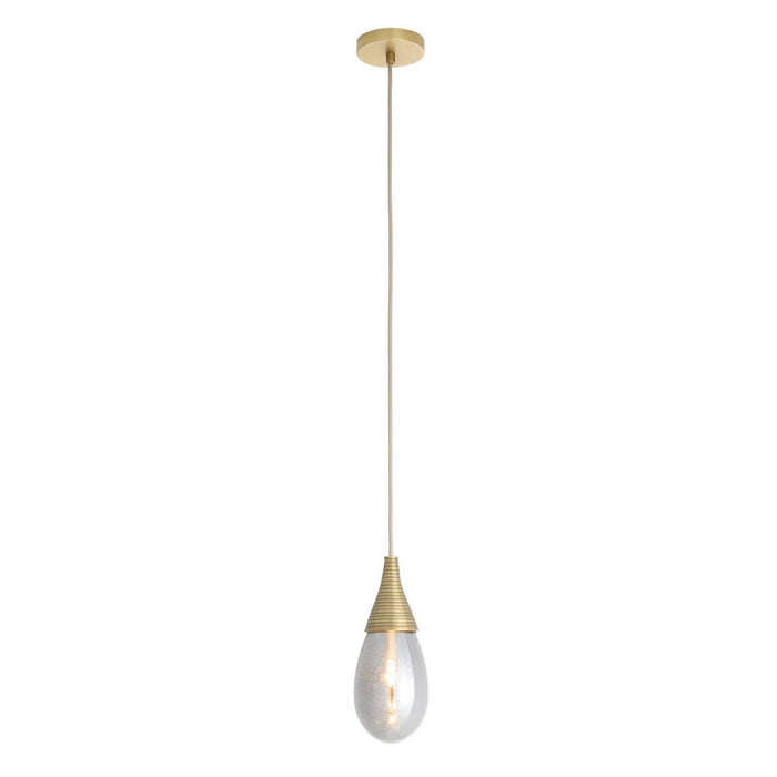 Arteriors - DPC34 - One Light Pendant - Giselle - Smoke Luster/Antique Brass