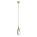 Arteriors - DPC34 - One Light Pendant - Giselle - Smoke Luster/Antique Brass