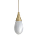 Arteriors - DPC34 - One Light Pendant - Giselle - Smoke Luster/Antique Brass