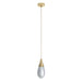 Arteriors - DPC34 - One Light Pendant - Giselle - Smoke Luster/Antique Brass